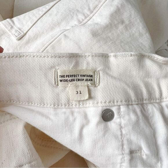 Madewell The Perfect Vintage Wide-Leg Crop in Vintage Canvas Jeans Size 31 - Picture 9 of 13